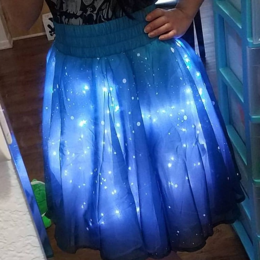 Light up LED Galaxy Stars Skirt